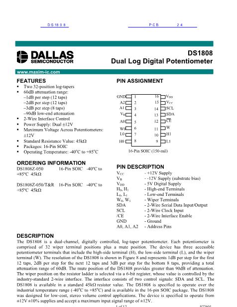 DS1808数据手册封面