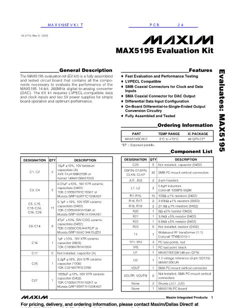 MAX5195EVKIT數(shù)據(jù)手冊封面
