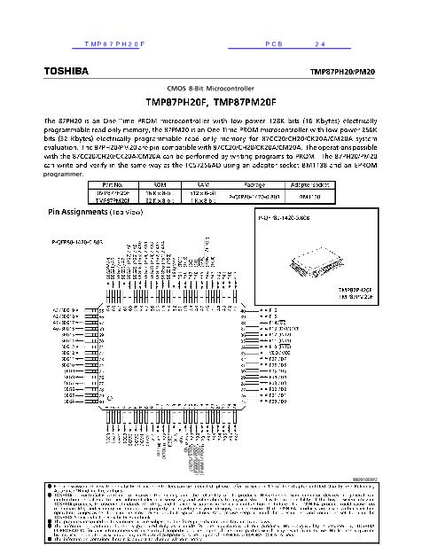 TMP87PH20F数据手册封面