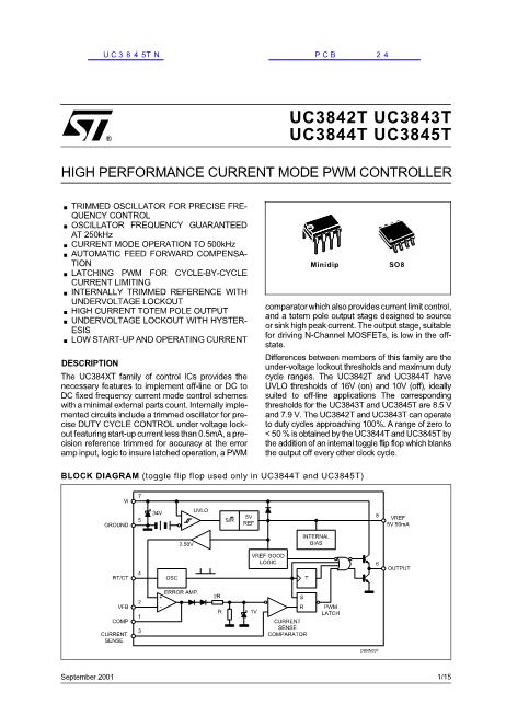 UC3842TN數(shù)據(jù)手冊(cè)封面