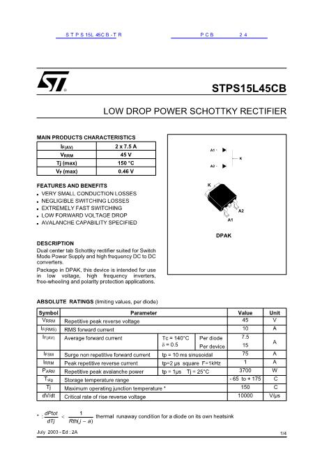 Stps L C Datasheet Pdf