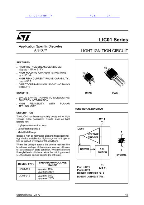 LIC01數(shù)據(jù)手冊封面