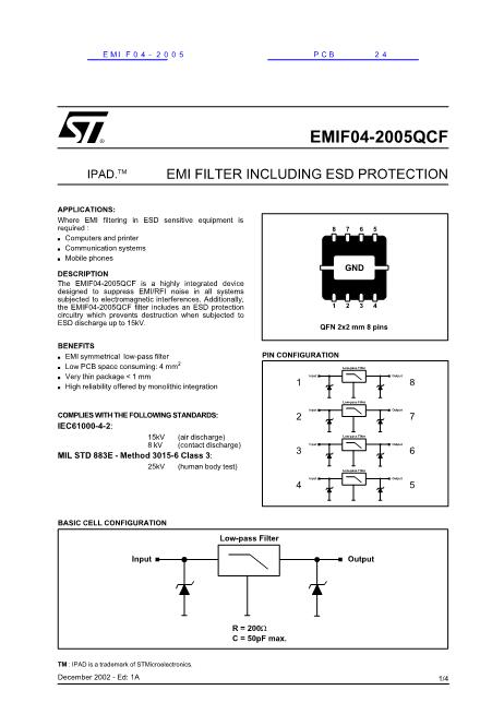 EMIF04-2005数据手册封面