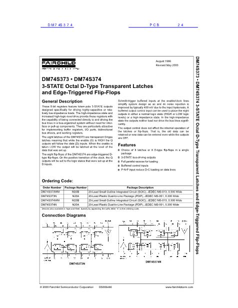 DM74S374數(shù)據(jù)手冊封面