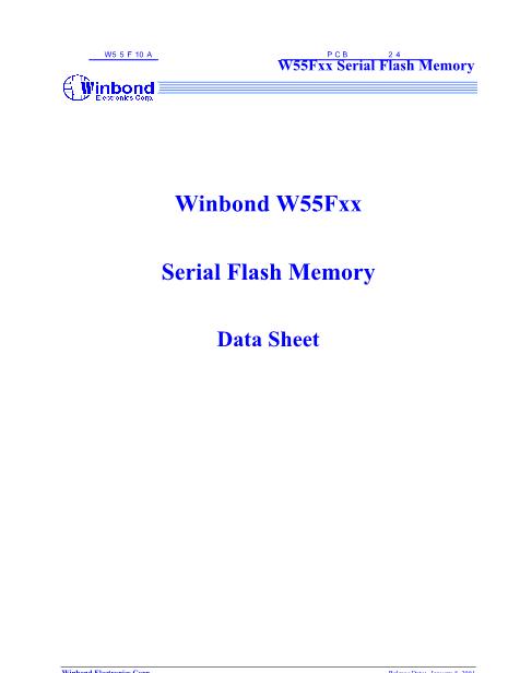 W55F01数据手册封面
