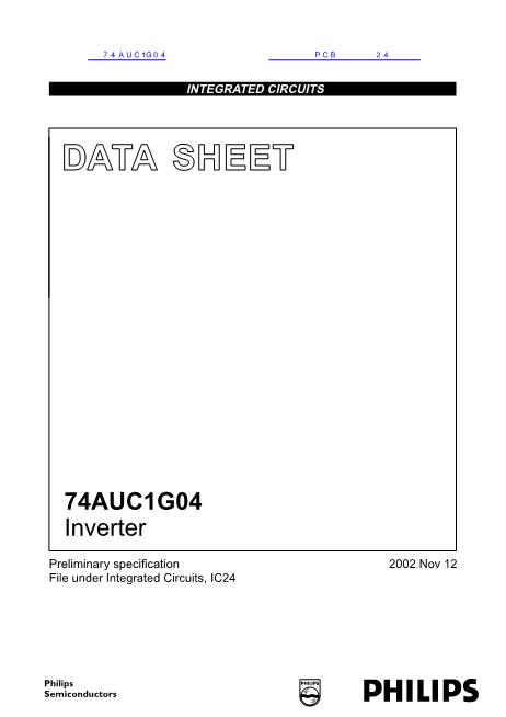74AUC1G04數(shù)據(jù)手冊(cè)封面
