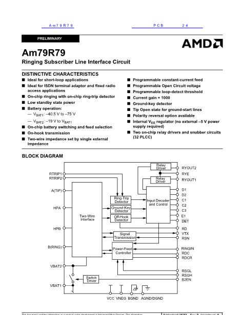 Am79R79数据手册封面