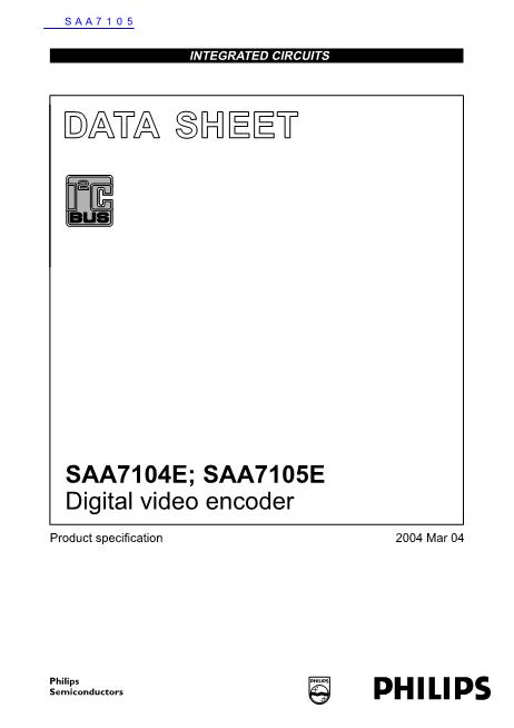 SAA7105数据手册封面