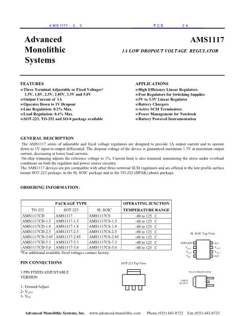 AMS1117-3.3数据手册封面