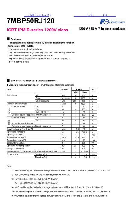 7MBP25TEA120數(shù)據(jù)手冊封面