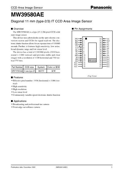MW39540AE數(shù)據(jù)手冊封面