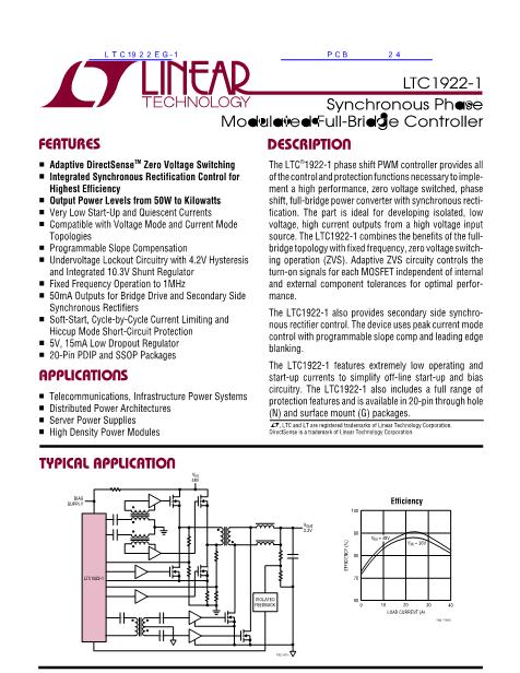 LTC1922EG-1数据手册封面
