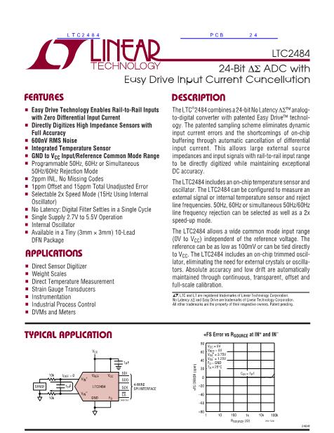LTC2484數(shù)據(jù)手冊封面