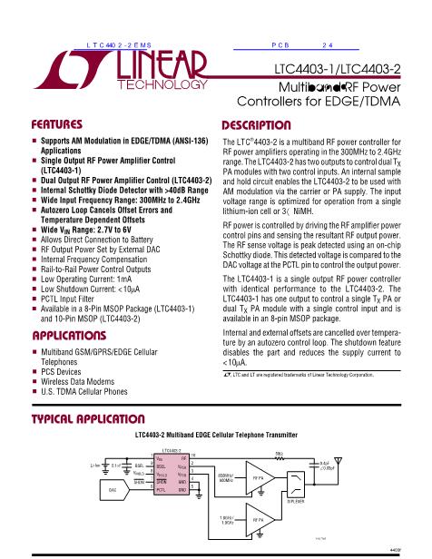 LTC4402-2EMS数据手册封面