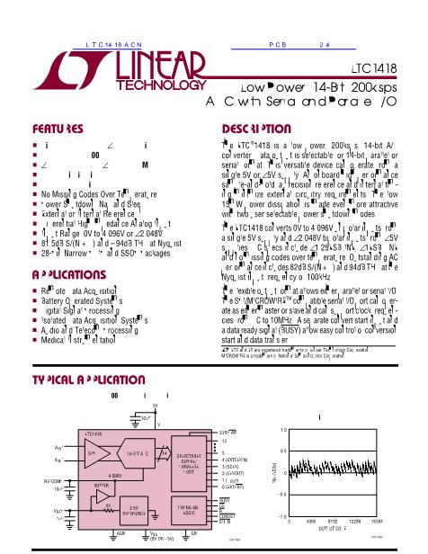 LTC1418ACN數(shù)據(jù)手冊封面