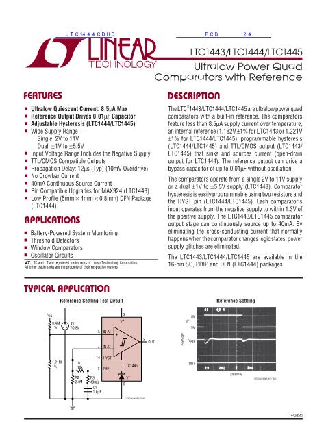 LTC1444CDHD数据手册封面