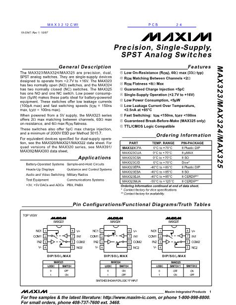 MAX3212CWI数据手册封面