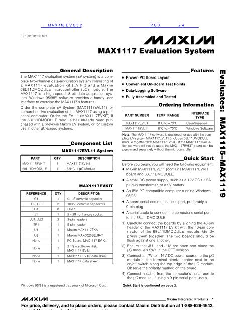 MAX11042數(shù)據(jù)手冊(cè)封面