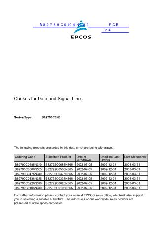 B82789C0104N002數(shù)據(jù)手冊(cè)封面