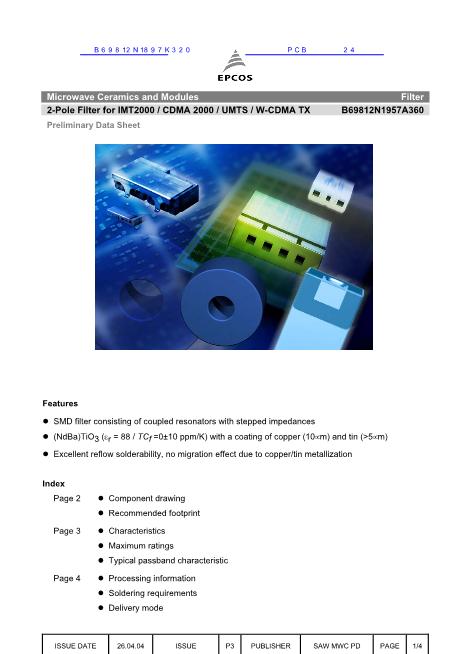 B69812N1897K320數(shù)據(jù)手冊(cè)封面