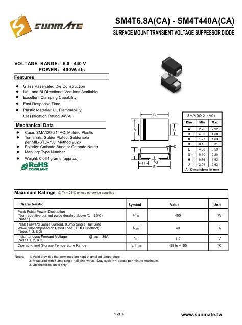 SM4T120A數(shù)據(jù)手冊封面