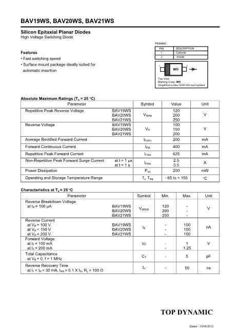 BAV21WS數(shù)據(jù)手冊封面