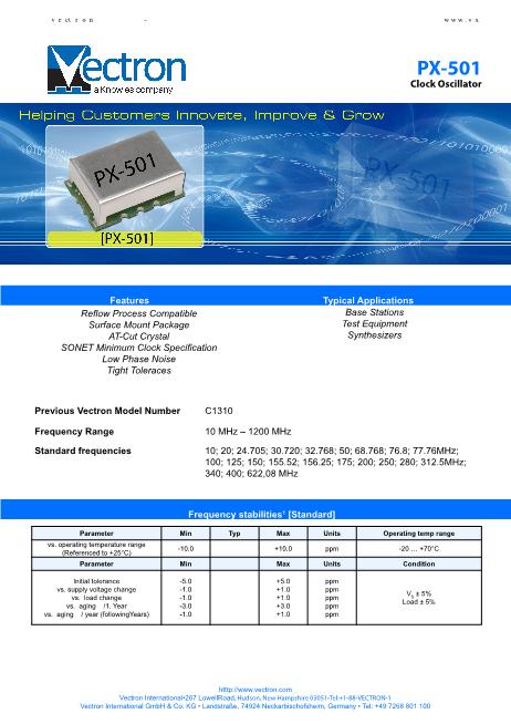 px-501数据手册封面