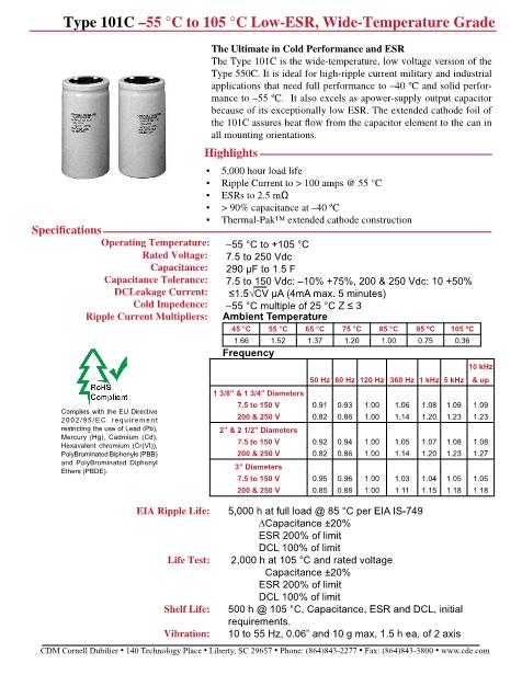 101C254U030DE2D數(shù)據(jù)手冊(cè)封面