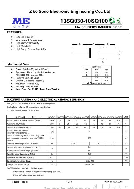 10SQ030數(shù)據(jù)手冊(cè)封面