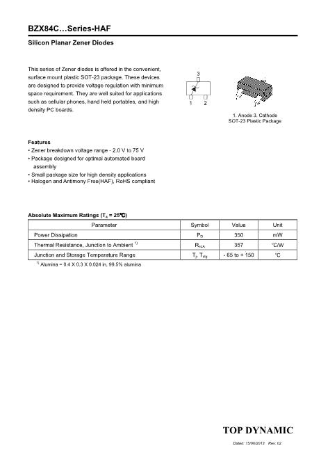 BZX84C3V0-HAF数据手册封面