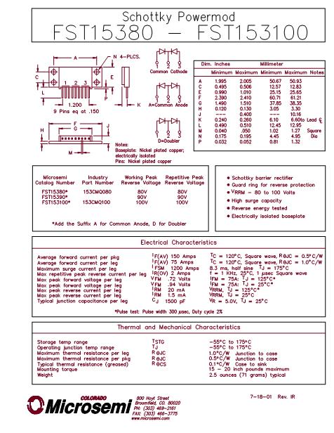 153CMQ080數(shù)據(jù)手冊封面
