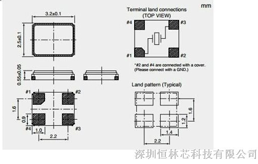 贴片晶振封装尺寸smd