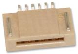 MOLEX  51281-0694  连接器, FFC/ FPC板, 非ZIF, 6 触点, 插座, 0.5 mm, 表面安装　, 顶部、底部