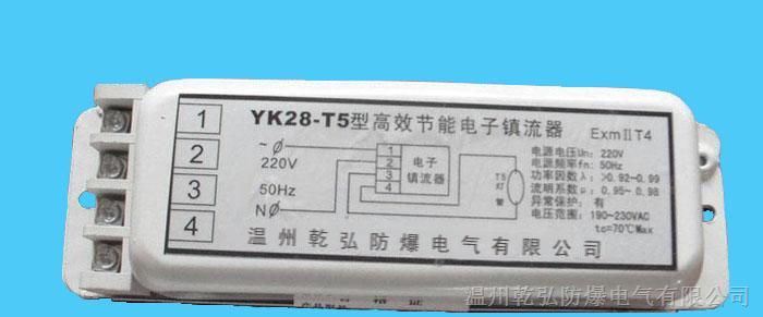 供应YK28-2×DFL型高效节能荧光灯防爆电子镇流器