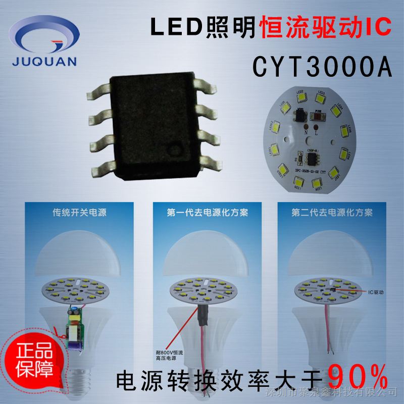 CYT3000A LED灯高压驱动IC  原装现货