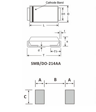 tvs二极管生产厂家_DO-214AA二极管P6SMB6.8A