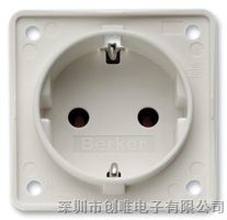 供应开关与插座出口Socket Outlet 09-4185-25-02 , White, 16A, 250V, BERKER品牌原厂出品优势库存