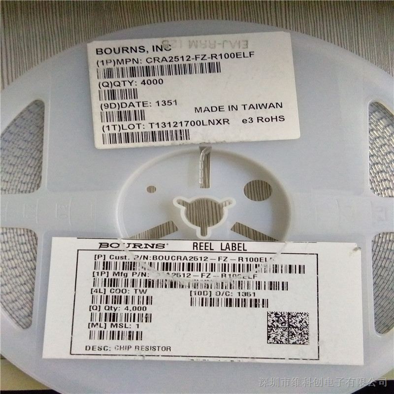 BOURNSƬCRA2512-FZ-R100ELF 2512 1% 0.1R 3W