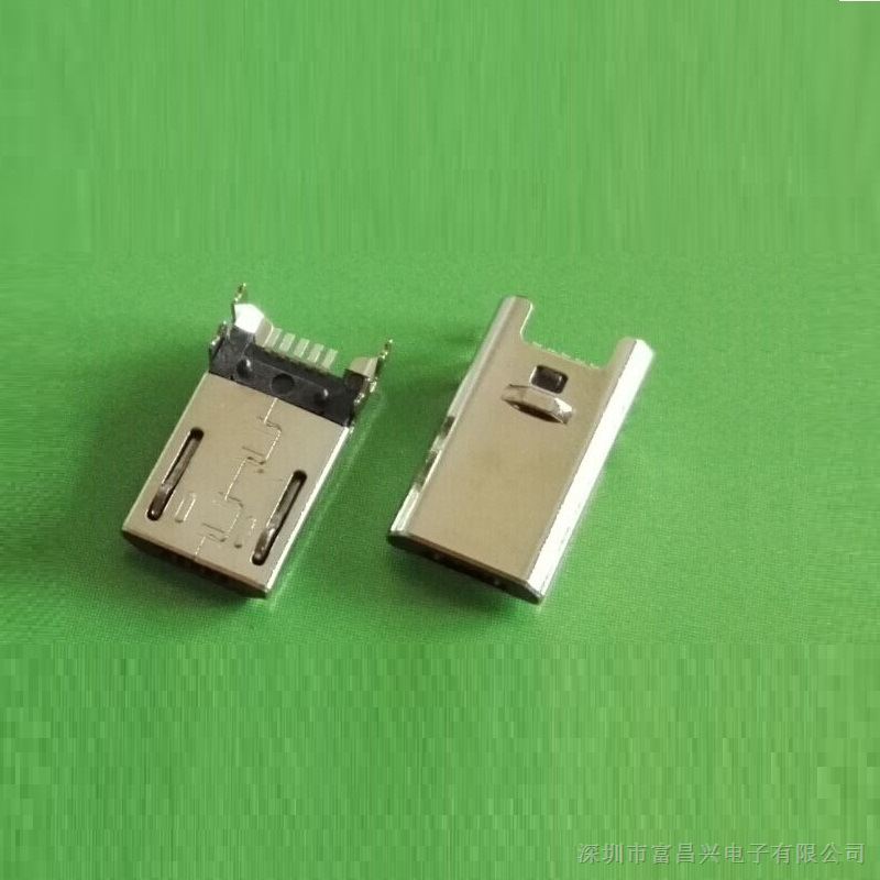 厂家直销迈克沉板公头连接器，MICRO USB公头四脚插板