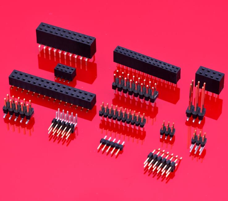 1.27间距排针连接器，高品质双排针连接器应用于PCB电路板