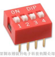 MULTICOMP  MCNDS-04-V  DIP / SIP开关, DS系列, SPST, 通孔安装, 4 电路, DIP非密封, 24 VDC