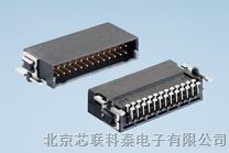 ERNI恩尼1.27mm间距50针高插拔金属表面贴支架PCB连接器154765