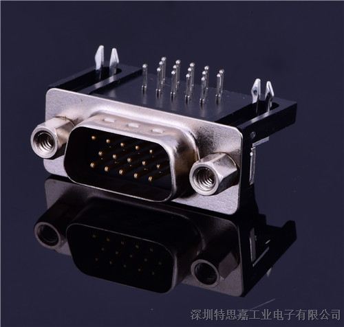 D-USB 穿孔式 串口15PIN针公座 焊接插头