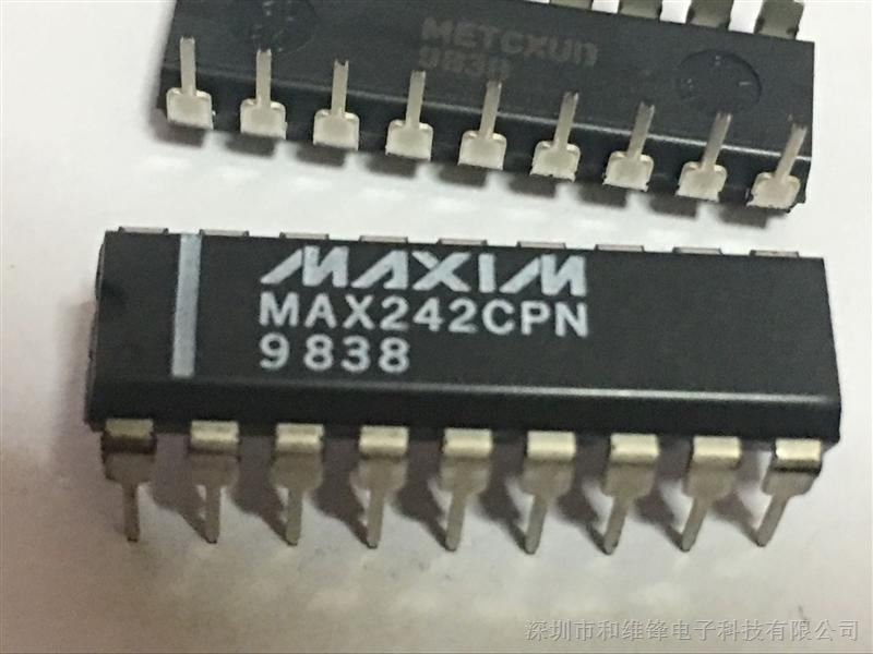 供应MAX242CPN DIP18全新原装进口MAXIM,   一只起售