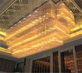 凯伦斯灯饰酒店大堂豪华水晶灯,方形三层大型工程水晶灯
