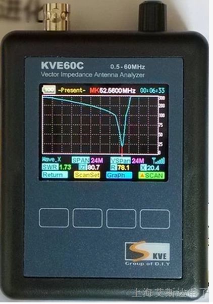 供应KVE-60C图示短波天线矢量阻抗分析仪 KVE-DIY