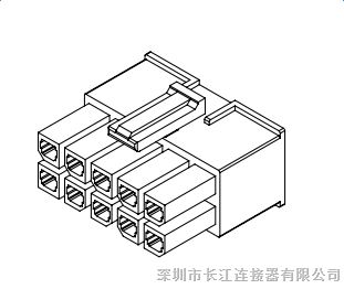 供应长江连接器5.7mm，替代molex连接器，长江新品