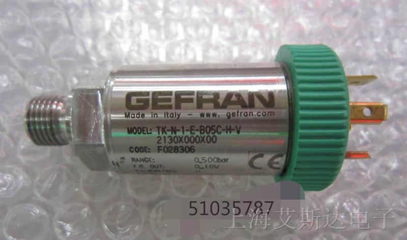 供应意大利GEFRAN压力配件压力器TK-N-1-E-B05C-H-V2130X000X00