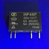 HF49F-024-1H1T 24VDC DC24V 5A DIP4小型功率继电器宏发原装