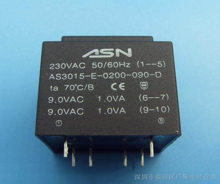 ӦEI30/15.5 2.0VA 230Vת˫9V ѹ AS3015-E-0200-090-D γߴ: 32.527.527mm